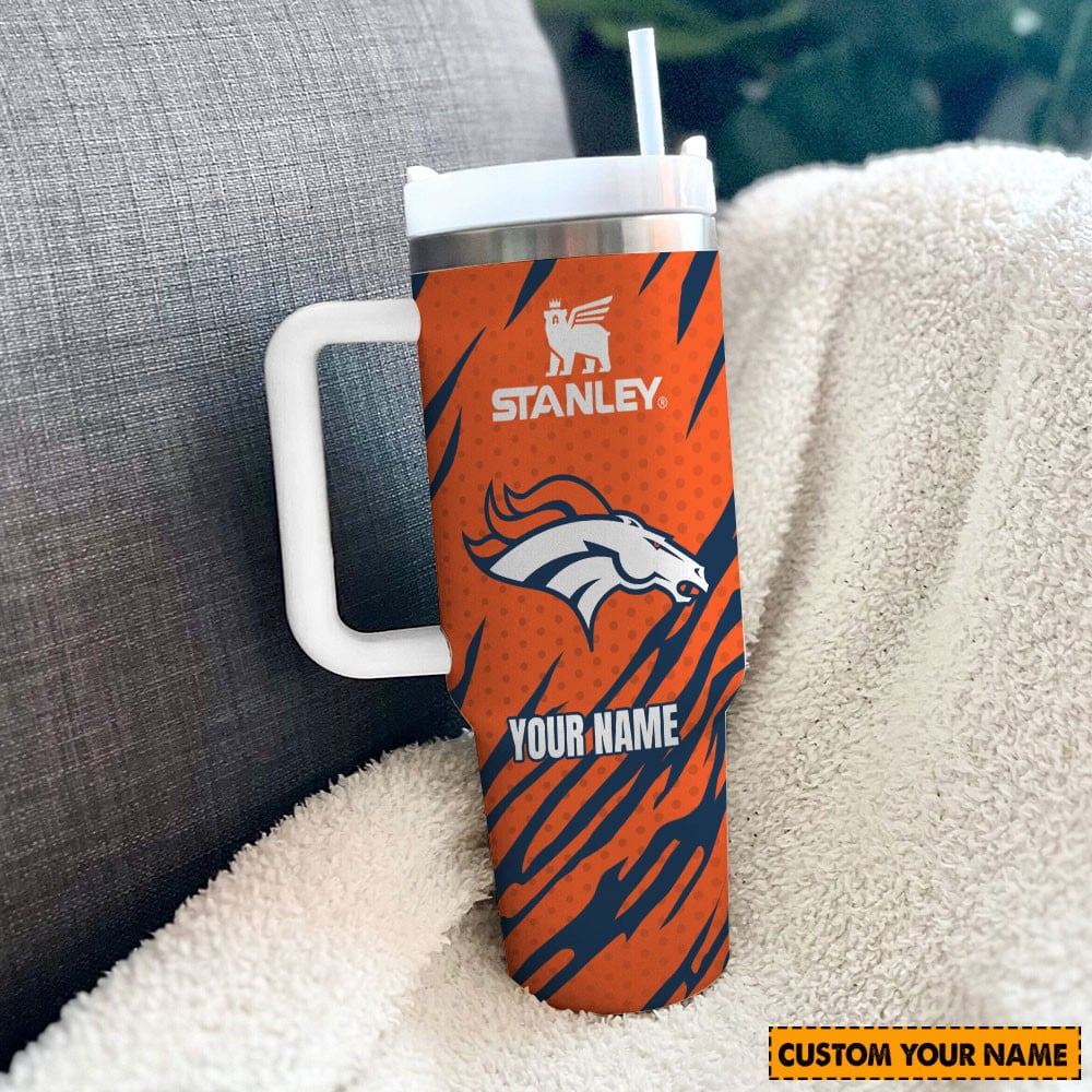 Denver Broncos NFL Custom Stanley Cup 40 oz 30 oz Tumbler With Handle