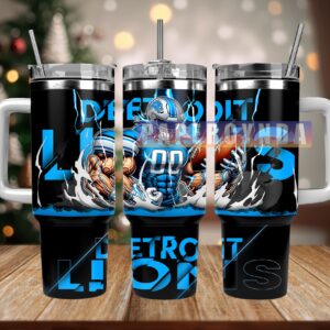 Detroit Lions Custom Stanley Cup 40 oz 30 oz Tumbler With Handle