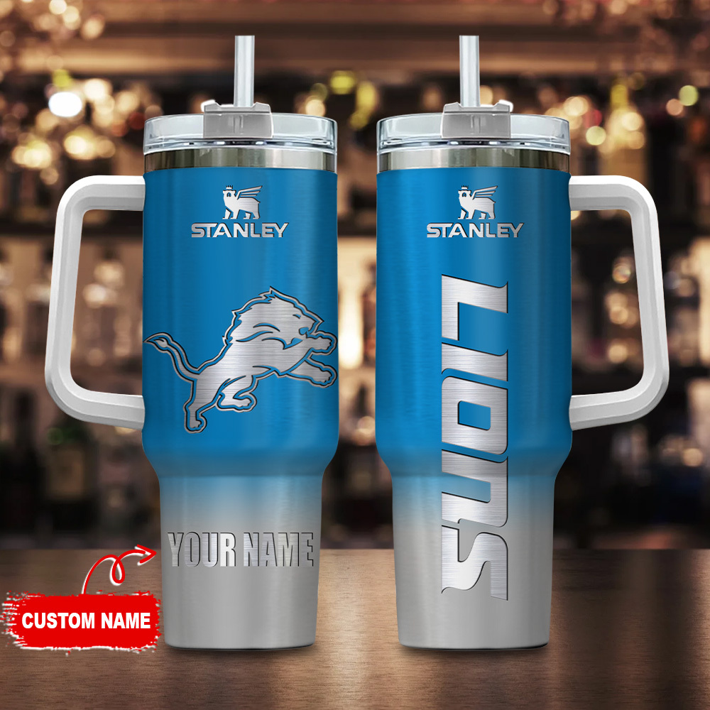 Detroit Lions NFL Custom Stanley Cup 40 oz 30 oz Tumbler With Handle