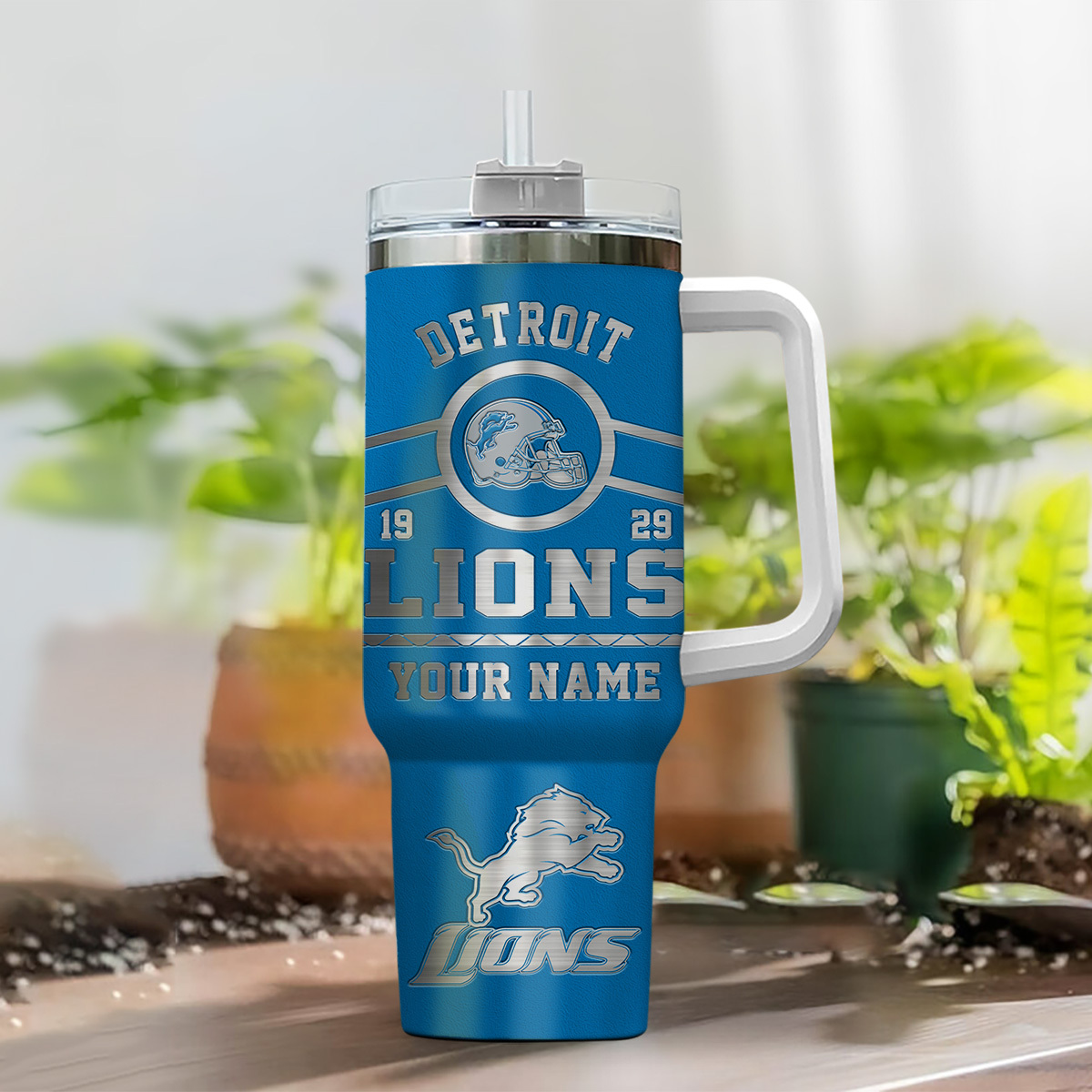 Detroit Lions NFL Custom Stanley Cup 40 oz 30 oz Tumbler With Handle