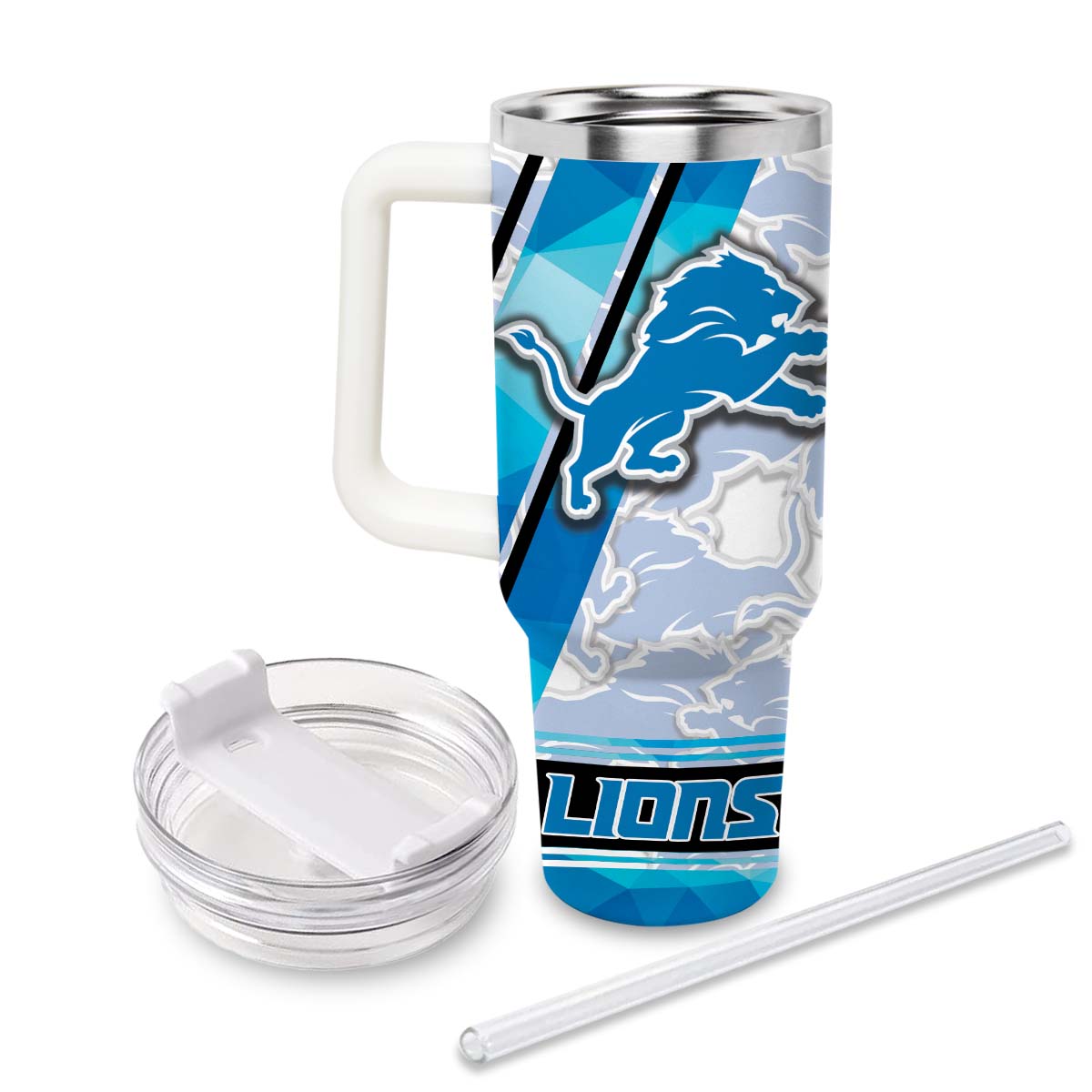 Detroit Lions NFL Custom Stanley Cup 40 oz 30 oz Tumbler With Handle