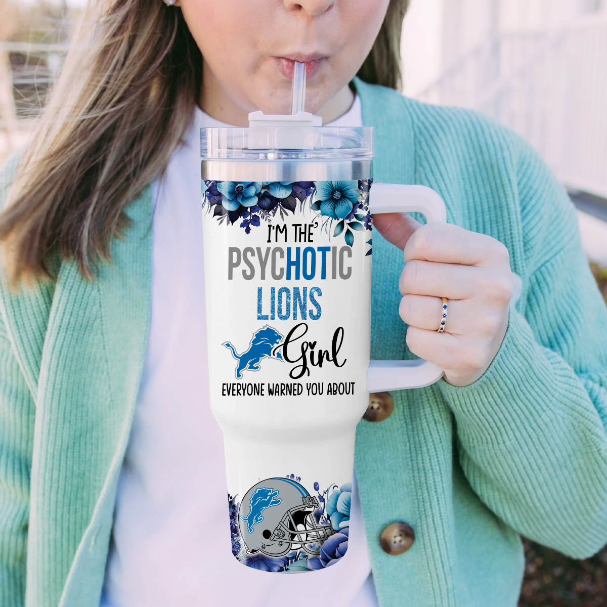 Detroit Lions NFL Custom Stanley Cup 40 oz 30 oz Tumbler With Handle