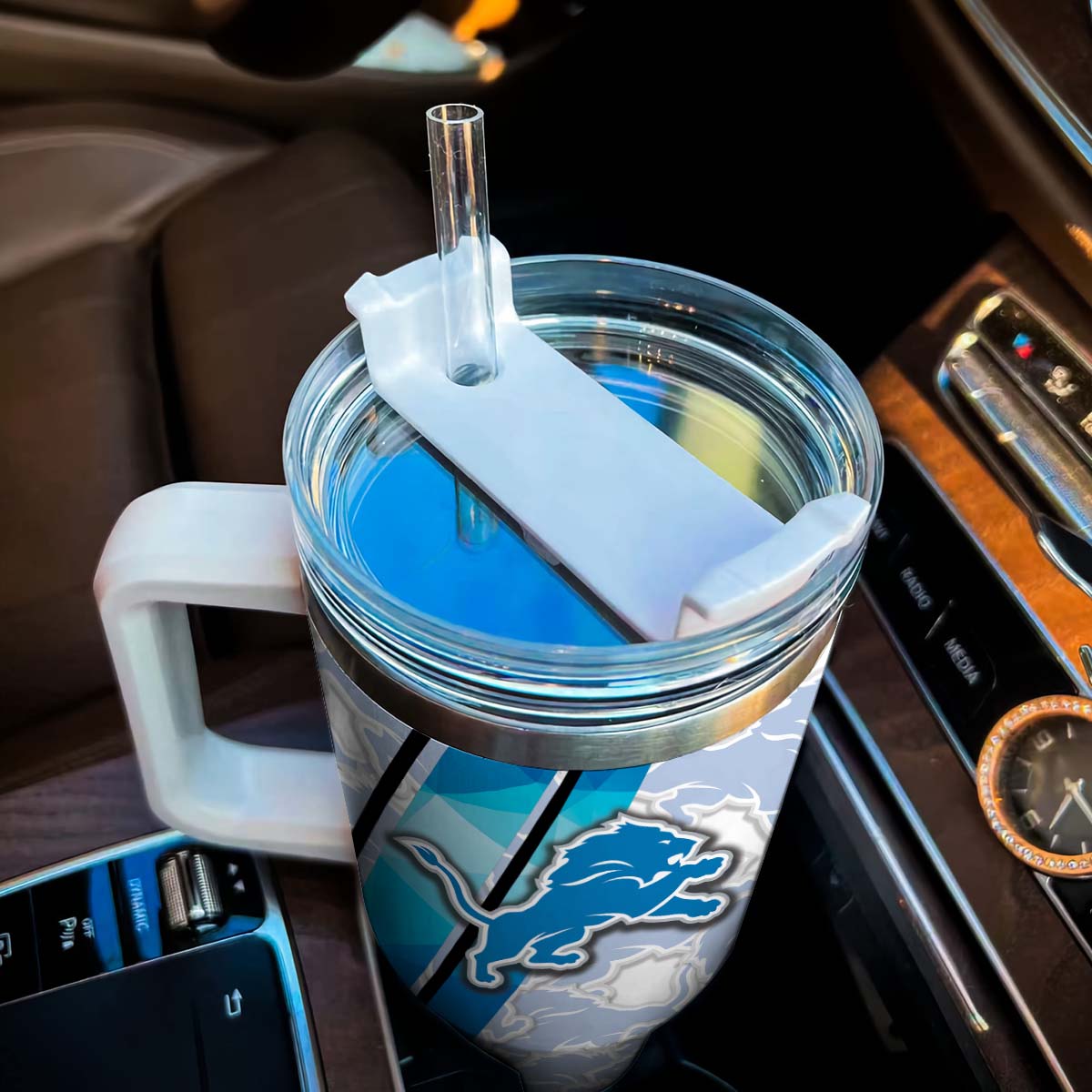 Detroit Lions NFL Custom Stanley Cup 40 oz 30 oz Tumbler With Handle