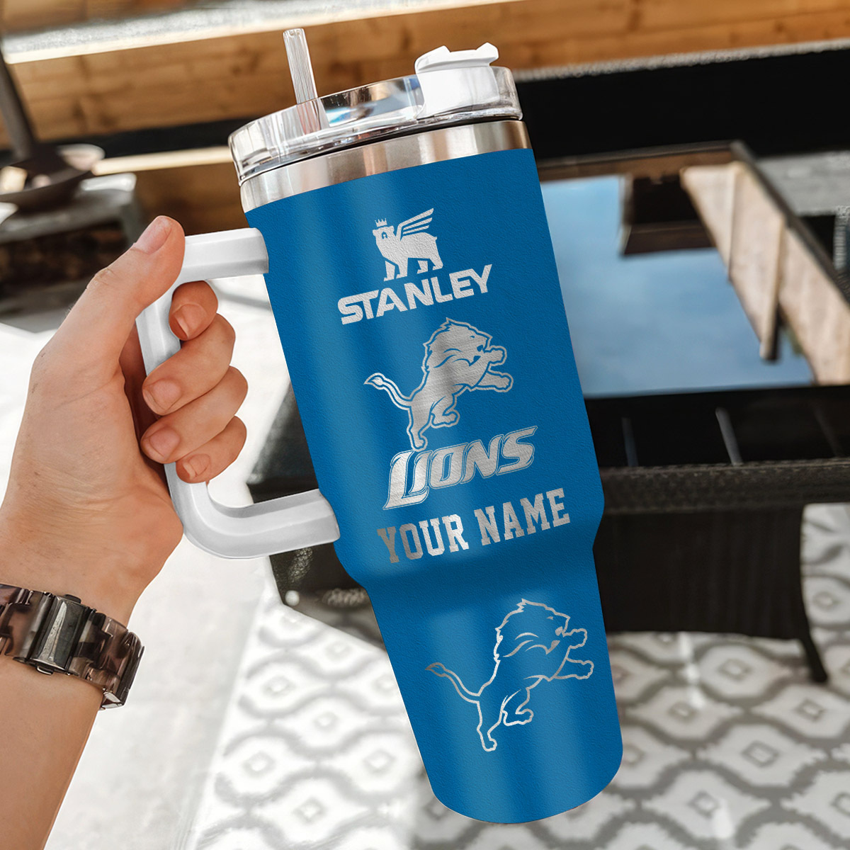 Detroit Lions NFL Custom Stanley Cup 40 oz 30 oz Tumbler With Handle