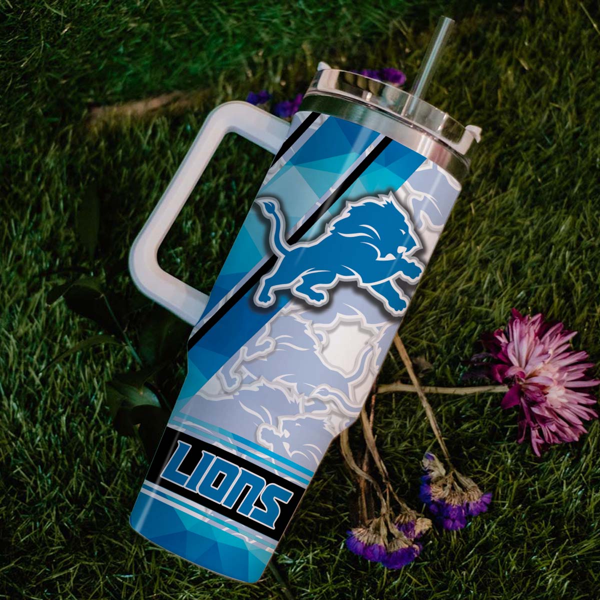 Detroit Lions NFL Custom Stanley Cup 40 oz 30 oz Tumbler With Handle