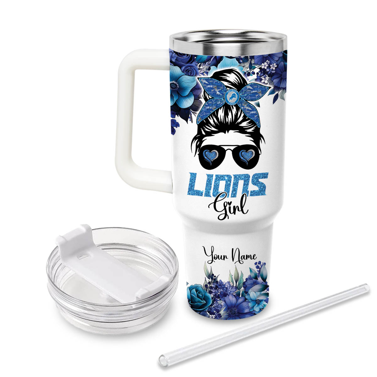 Detroit Lions NFL Custom Stanley Cup 40 oz 30 oz Tumbler With Handle