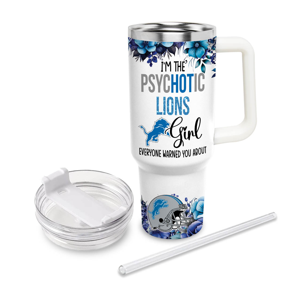 Detroit Lions NFL Custom Stanley Cup 40 oz 30 oz Tumbler With Handle