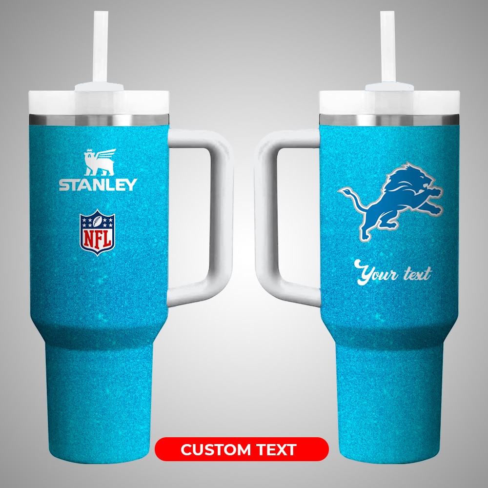 Detroit Lions NFL Custom Stanley Cup 40 oz 30 oz Tumbler With Handle