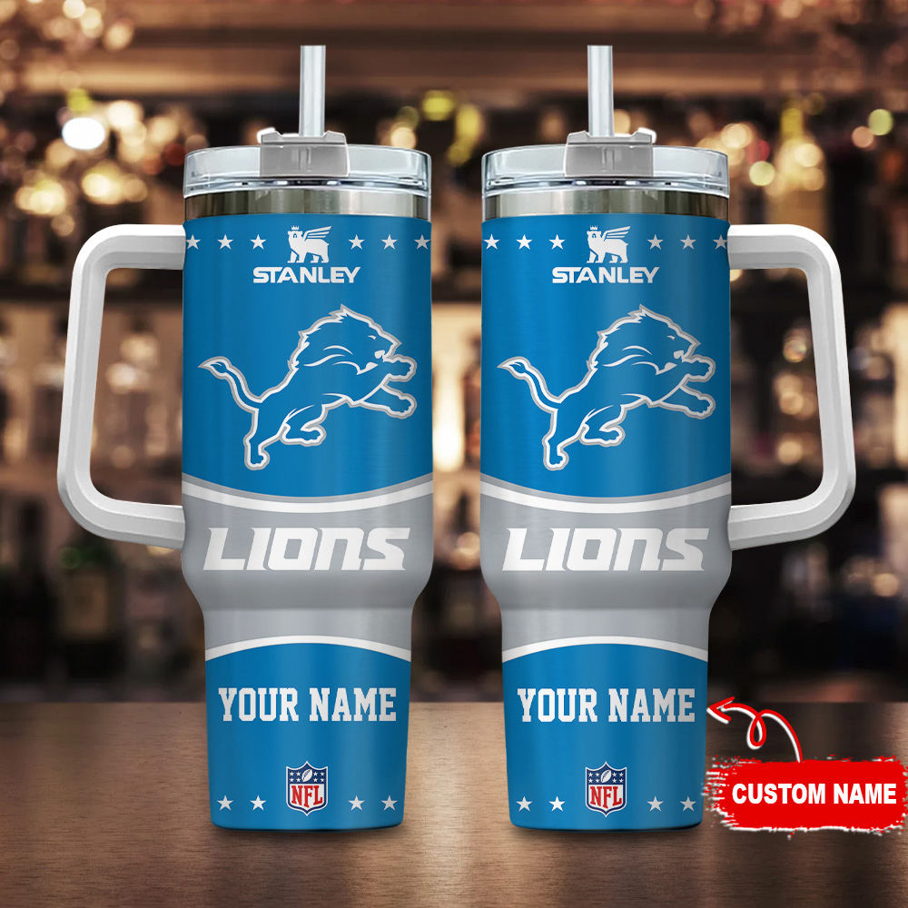Detroit Lions NFL Custom Stanley Cup 40 oz 30 oz Tumbler With Handle