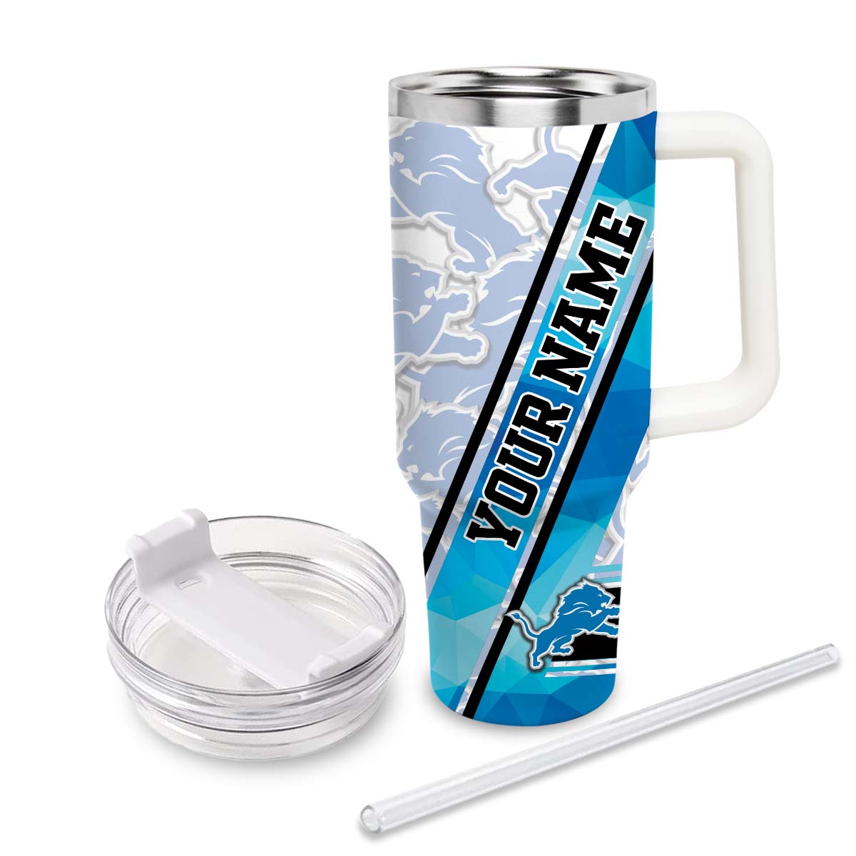 Detroit Lions NFL Custom Stanley Cup 40 oz 30 oz Tumbler With Handle