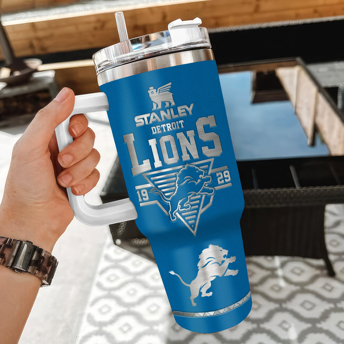 Detroit Lions NFL Custom Stanley Cup 40 oz 30 oz Tumbler With Handle
