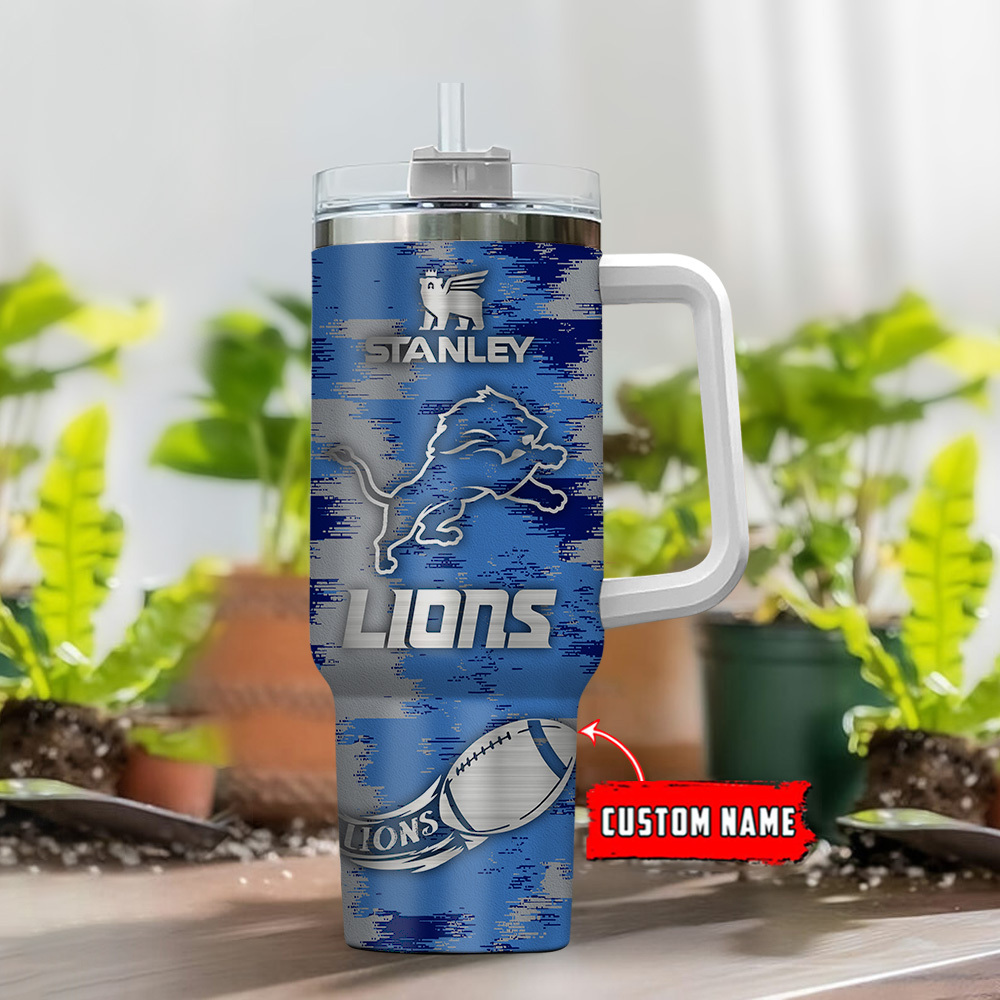 Detroit Lions NFL Custom Stanley Cup 40 oz 30 oz Tumbler With Handle