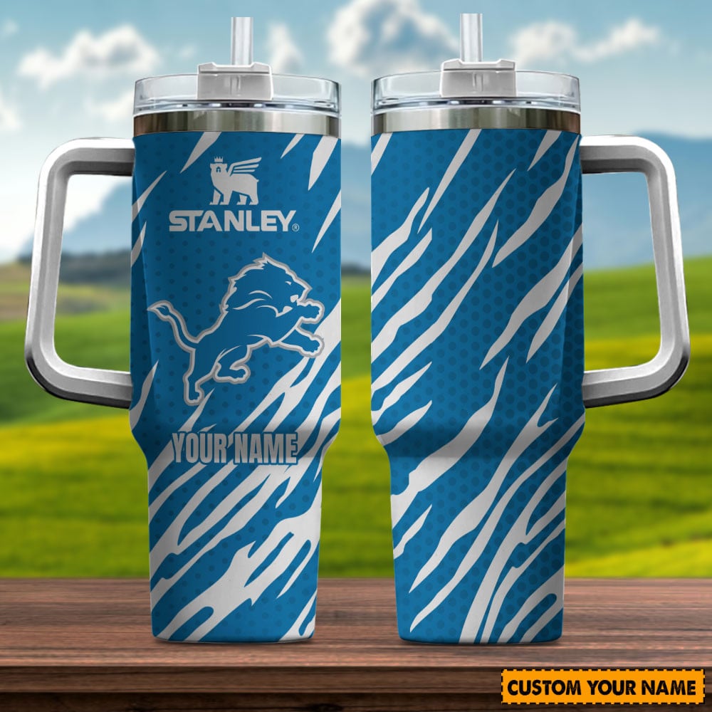Detroit Lions NFL Custom Stanley Cup 40 oz 30 oz Tumbler With Handle