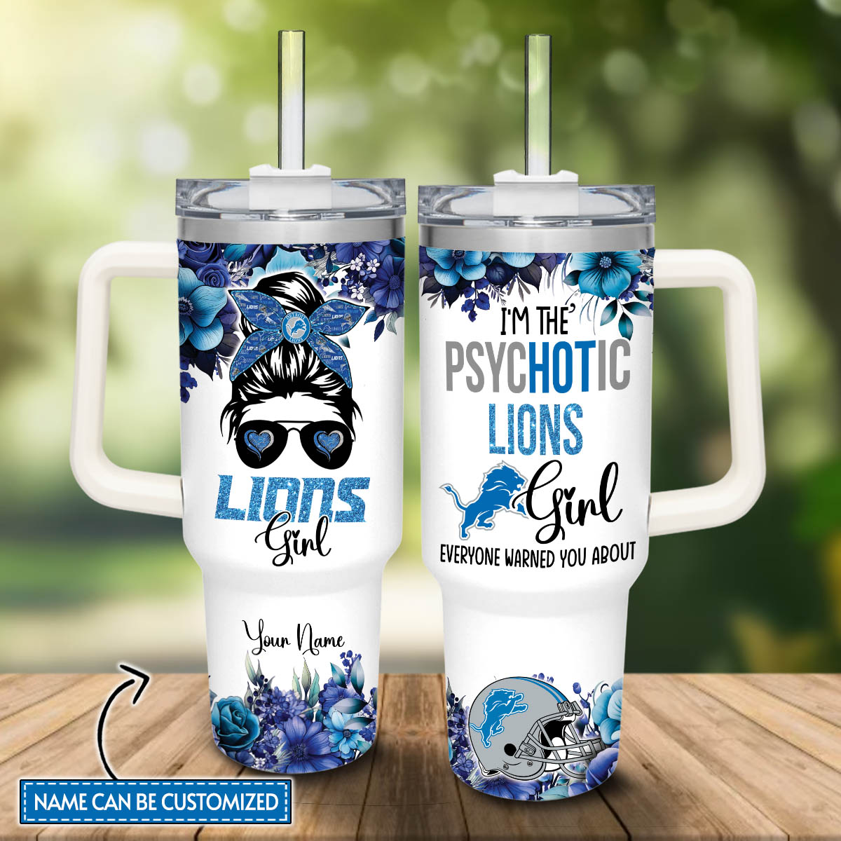 Detroit Lions NFL Custom Stanley Cup 40 oz 30 oz Tumbler With Handle