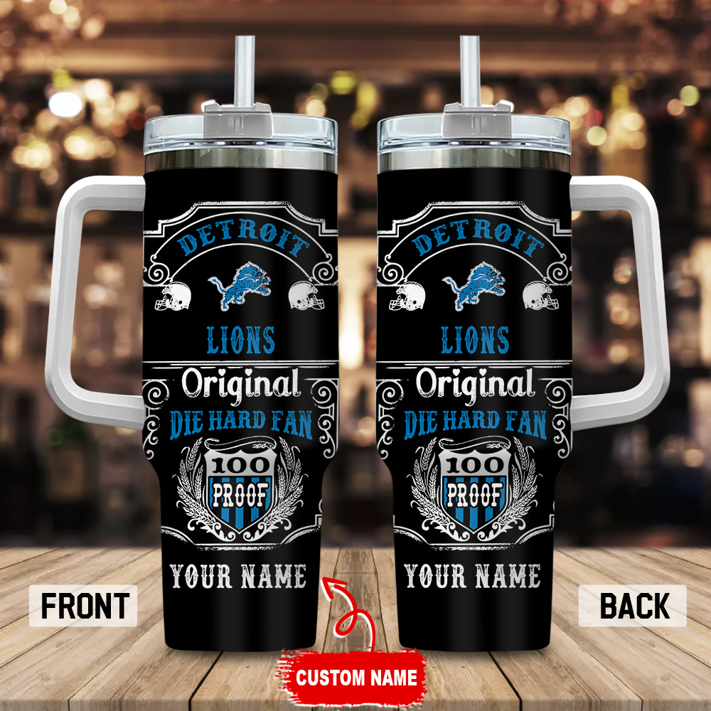 Detroit Lions NFL Original Diehard Fan Custom Stanley Cup 40 oz 30 oz Tumbler With Handle