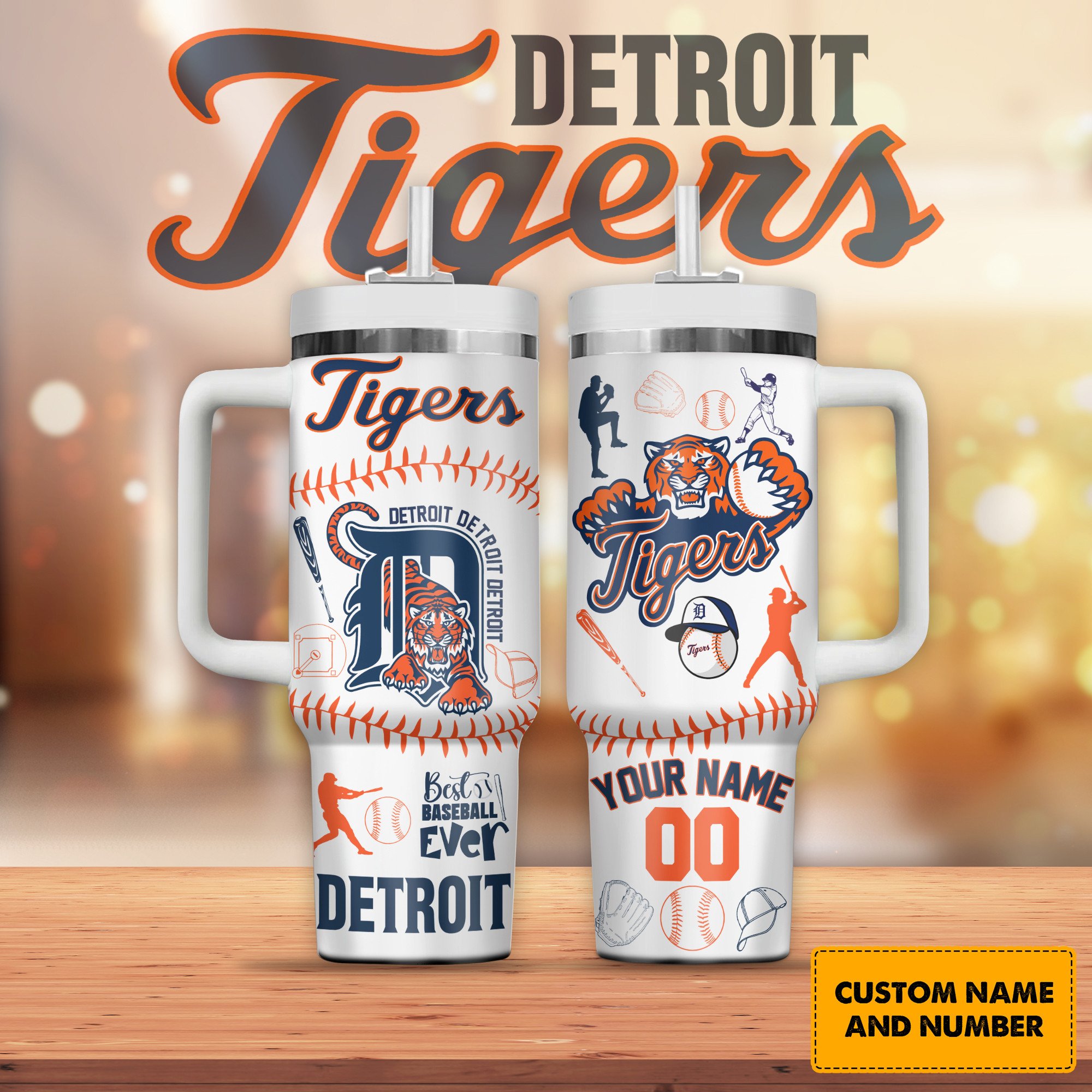 Detroit Tigers MLB Custom Stanley Cup 40 oz 30 oz Tumbler With Handle