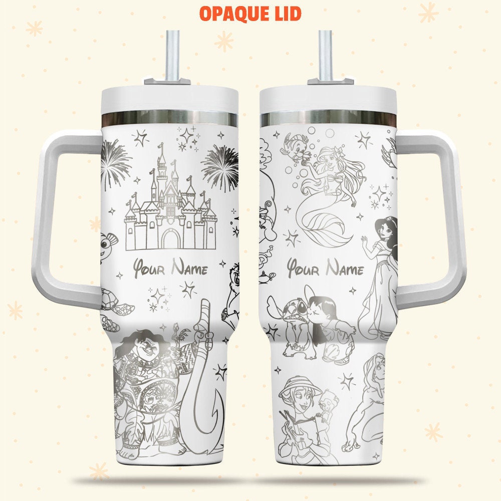 Disney Characters Cartoon Custom Stanley Cup 40 oz 30 oz Tumbler With Handle