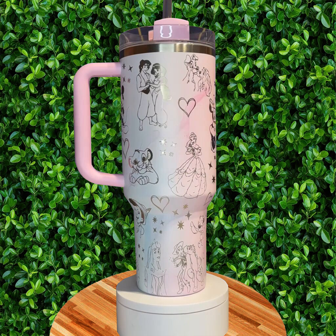 Disney Characters Cartoon Custom Stanley Cup 40 oz 30 oz Tumbler With Handle