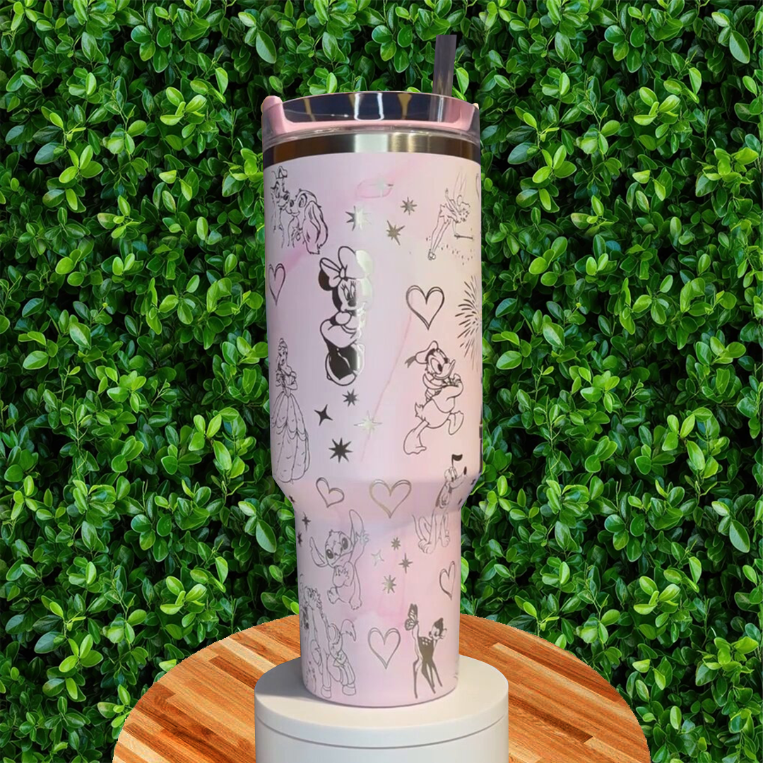 Disney Characters Cartoon Custom Stanley Cup 40 oz 30 oz Tumbler With Handle