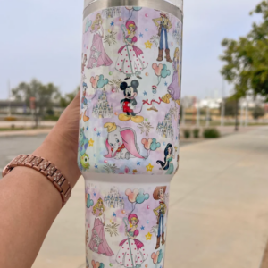 Disney Characters Cartoon Custom Stanley Cup 40 oz 30 oz Tumbler With Handle