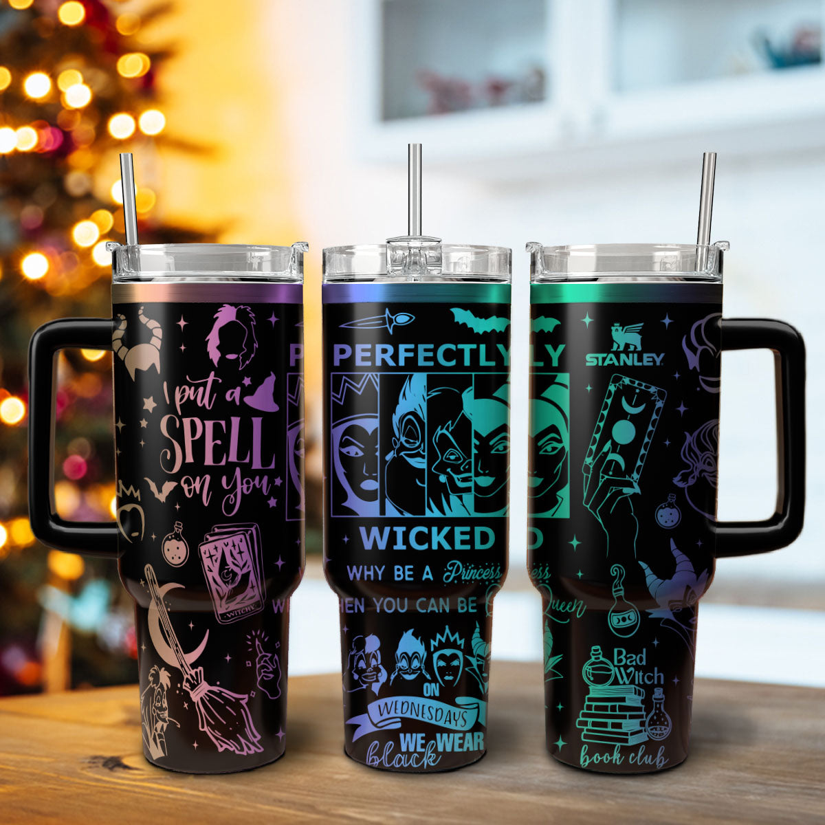 Disney Villains Cartoon Custom Stanley Cup 40 oz 30 oz Tumbler With Handle