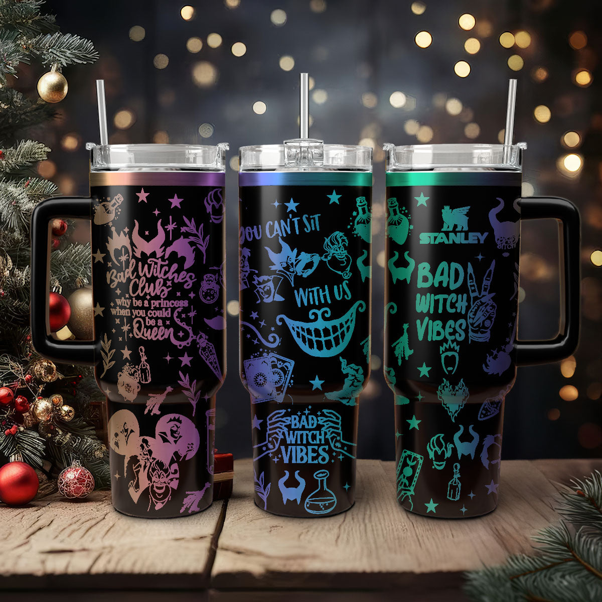 Disney Villains Cartoon Custom Stanley Cup 40 oz 30 oz Tumbler With Handle