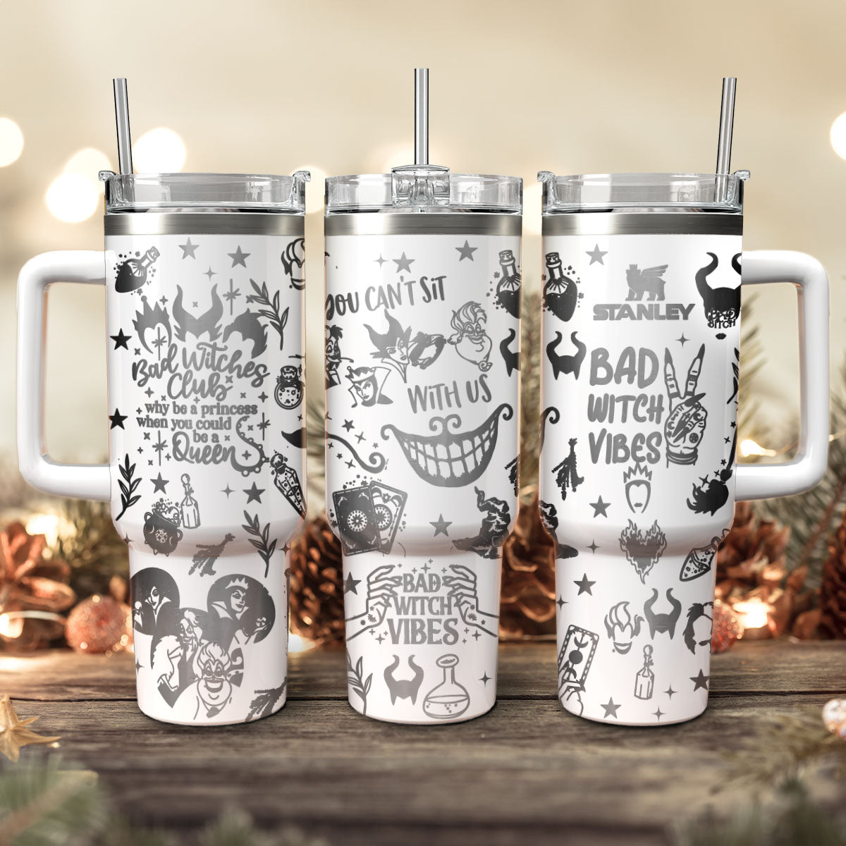 Disney Villains Cartoon Custom Stanley Cup 40 oz 30 oz Tumbler With Handle