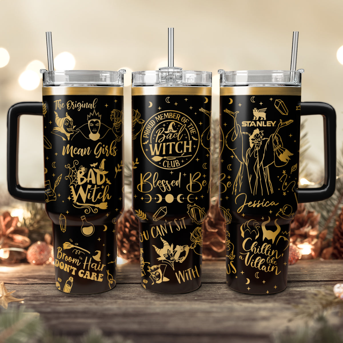 Disney Villains Cartoon Custom Stanley Cup 40 oz 30 oz Tumbler With Handle