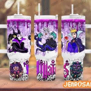 Disney Villains Cartoon Custom Stanley Cup 40 oz 30 oz Tumbler With Handle