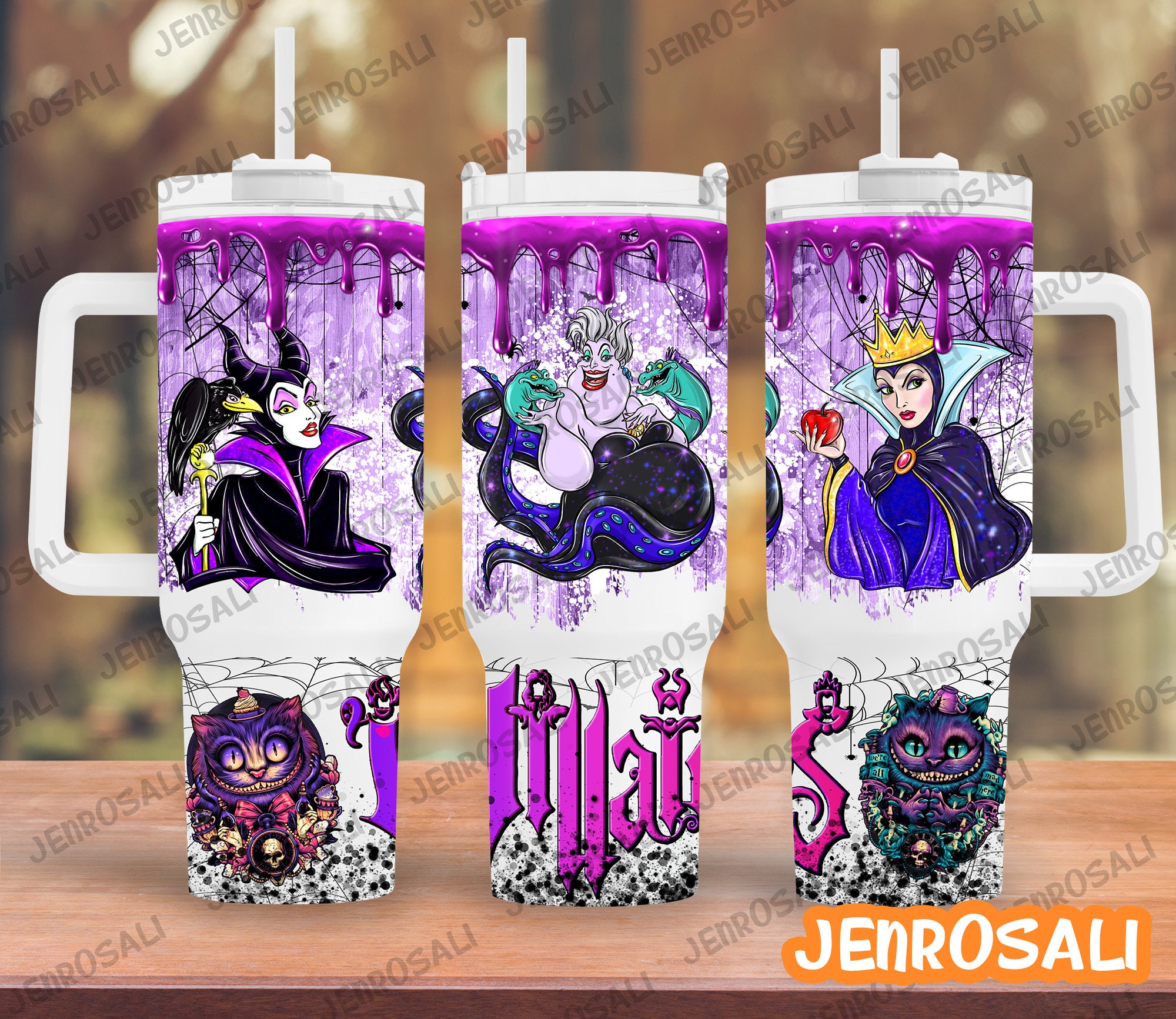 Disney Villains Cartoon Custom Stanley Cup 40 oz 30 oz Tumbler With Handle