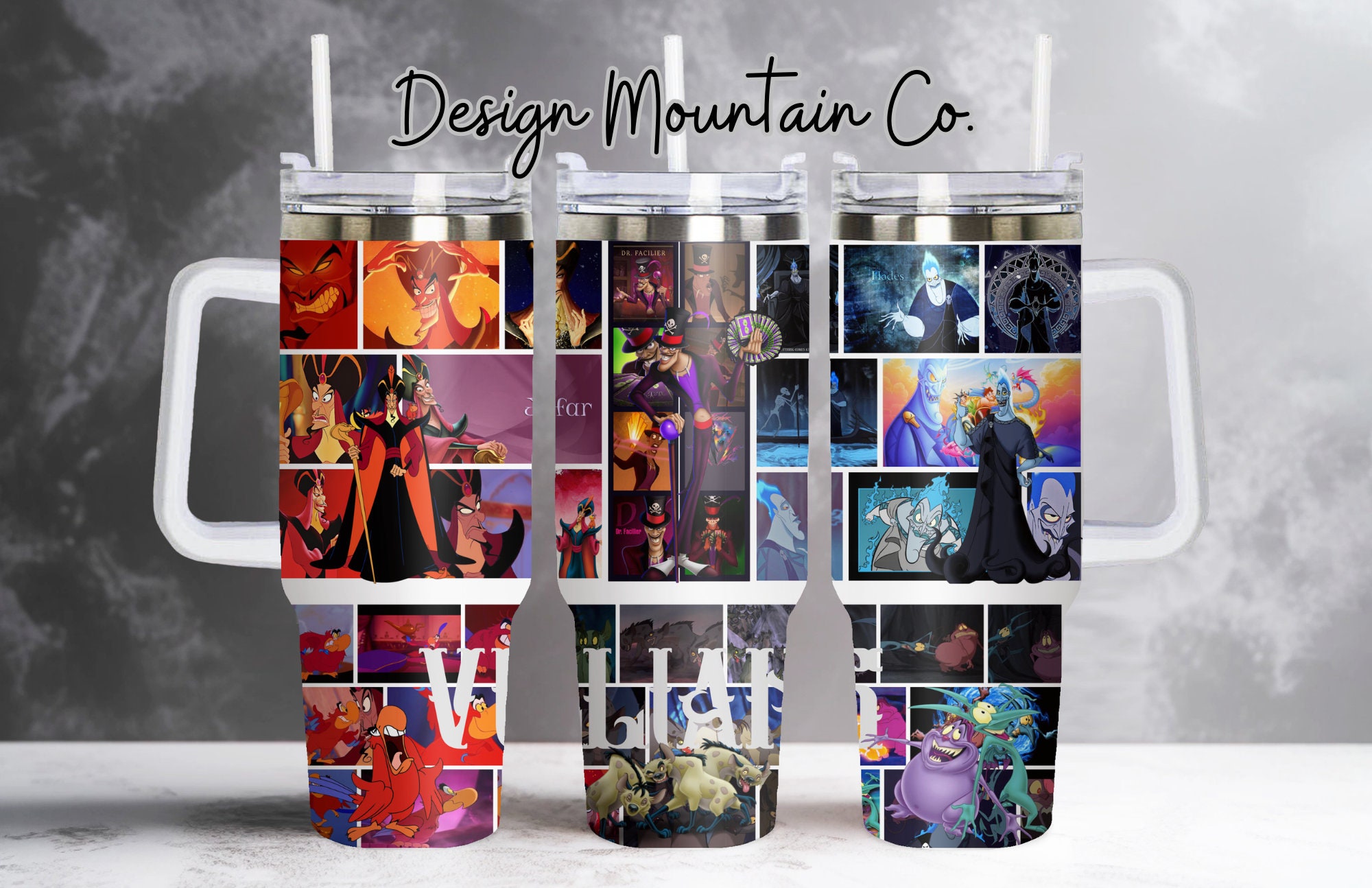 Disney Villains Disney Cartoon Custom Stanley Cup 40 oz 30 oz Tumbler With Handle