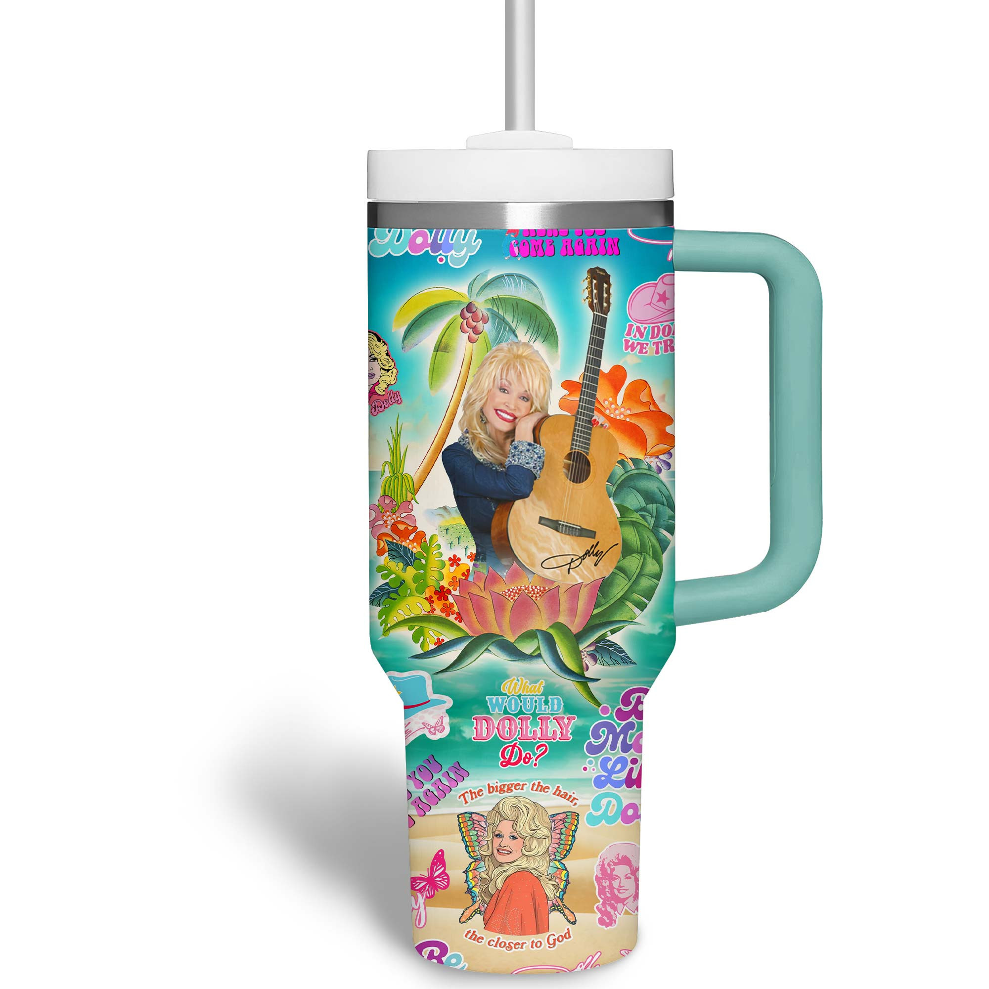 Dolly Parton Music Custom Stanley Cup 40 oz 30 oz Tumbler With Handle