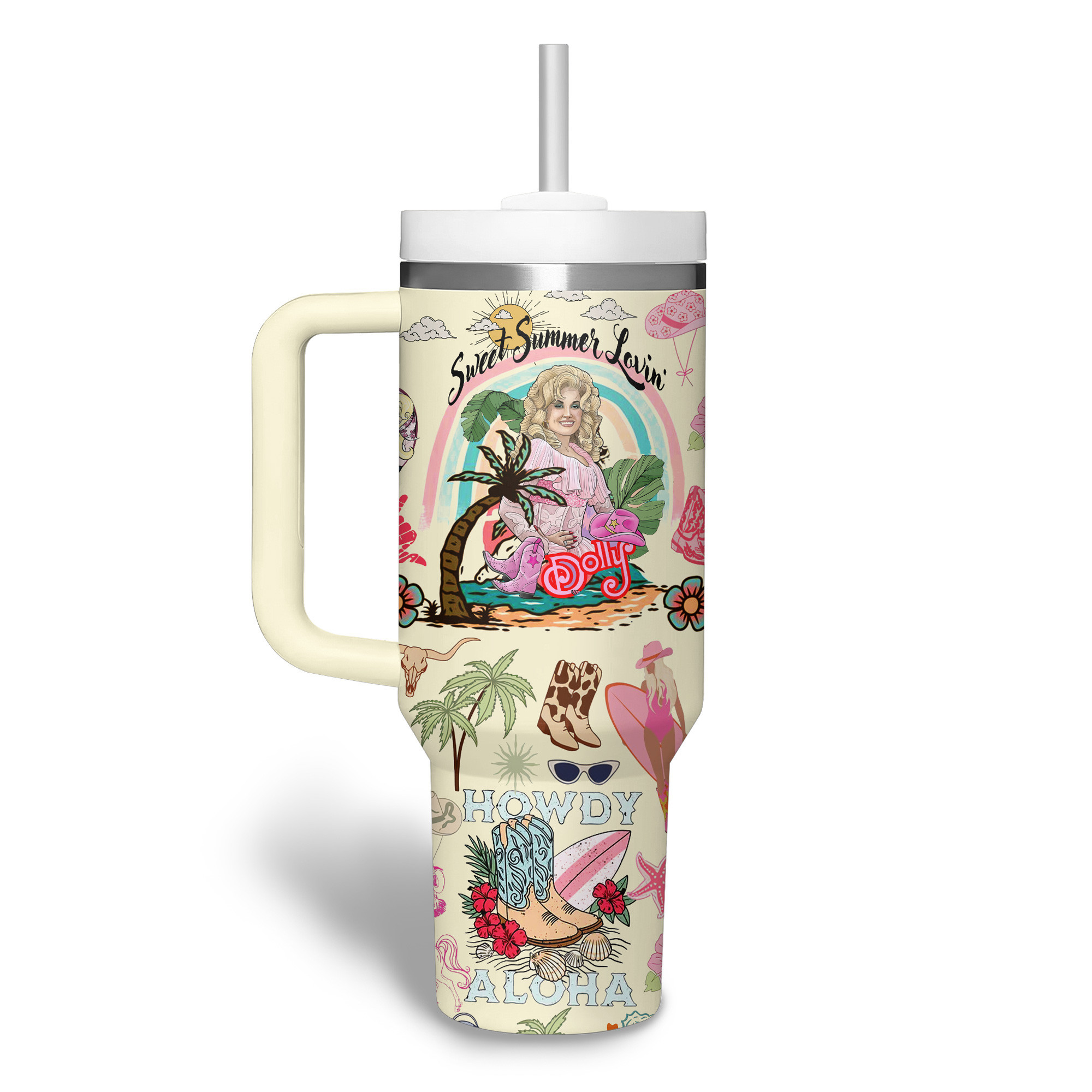 Dolly Parton Music Custom Stanley Cup 40 oz 30 oz Tumbler With Handle