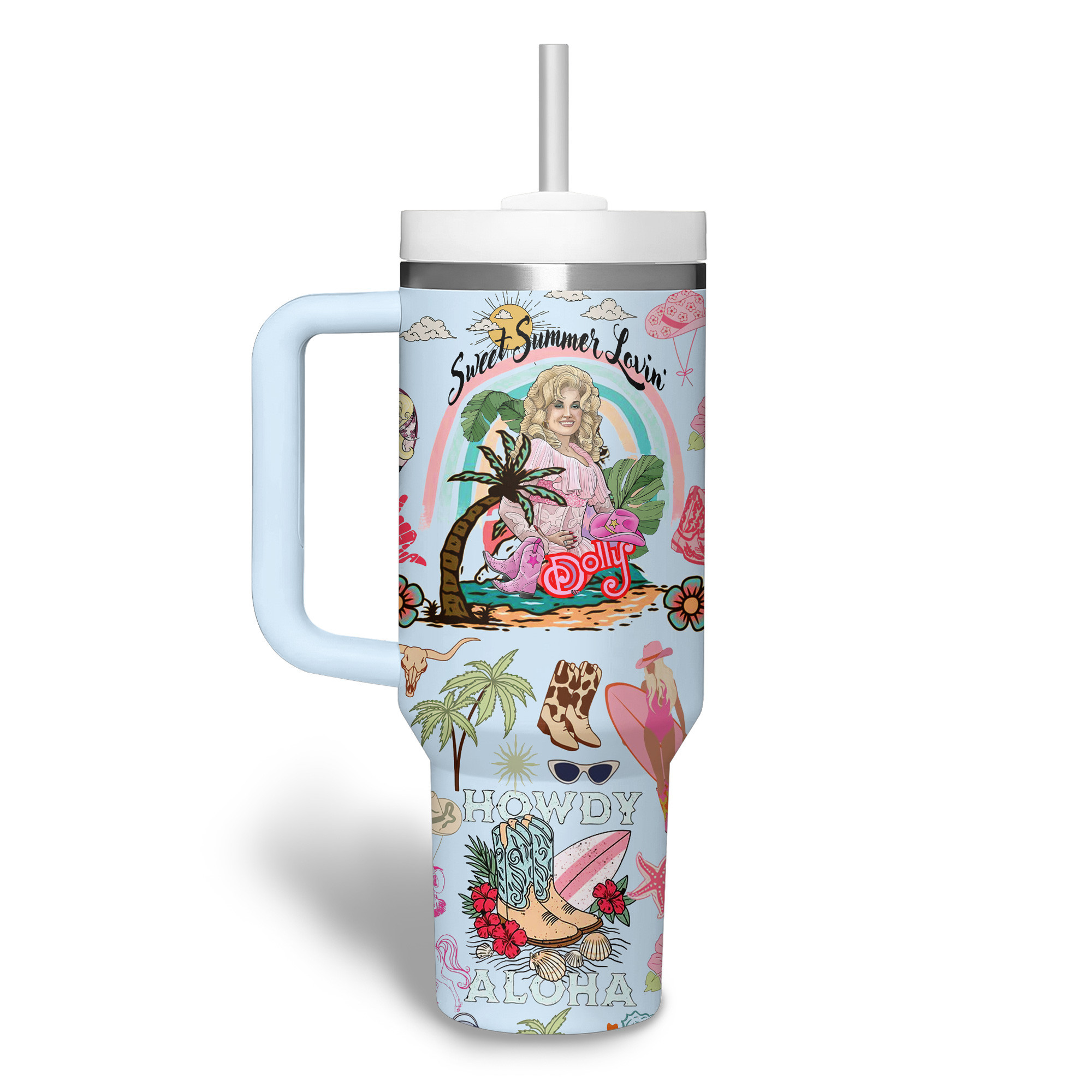 Dolly Parton Music Custom Stanley Cup 40 oz 30 oz Tumbler With Handle