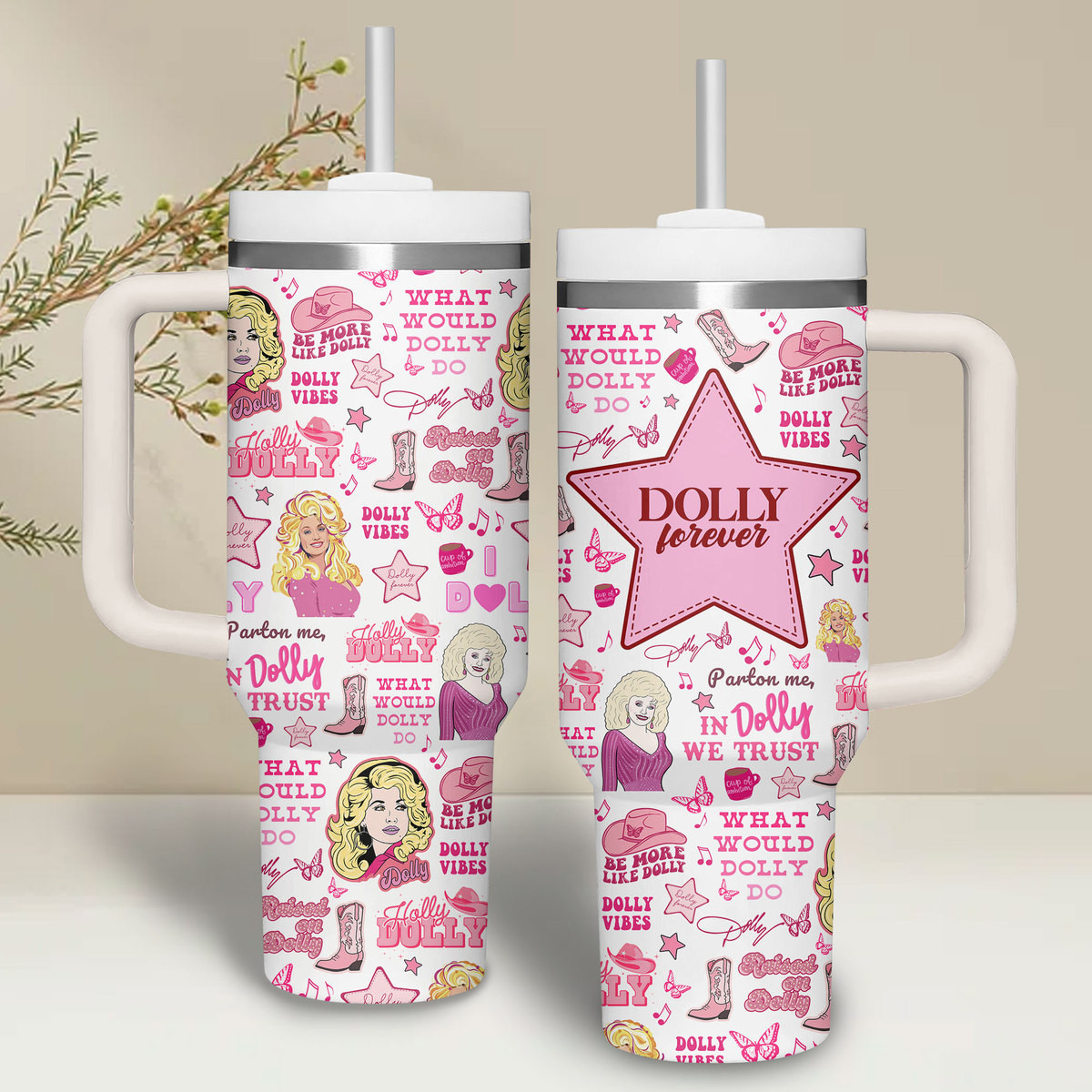 Dolly Parton Music Custom Stanley Cup 40 oz 30 oz Tumbler With Handle