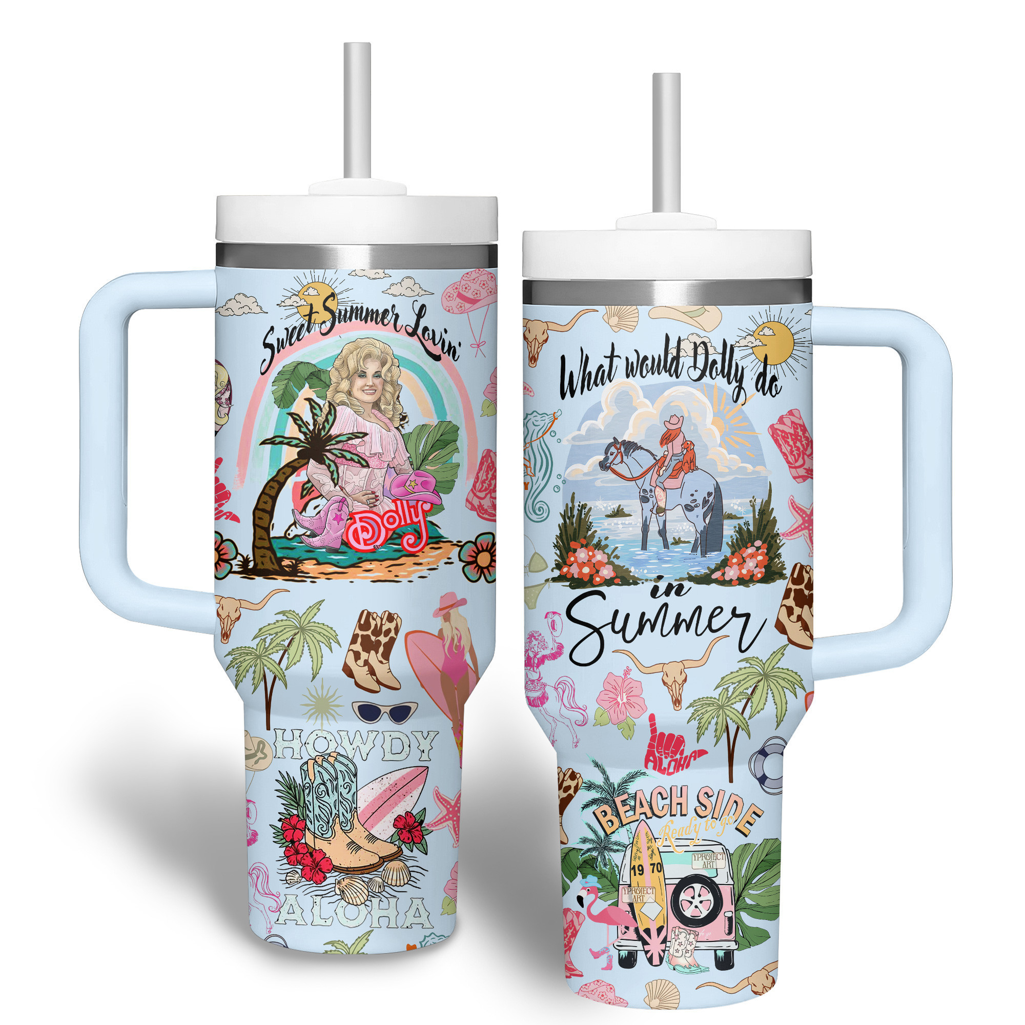 Dolly Parton Music Custom Stanley Cup 40 oz 30 oz Tumbler With Handle