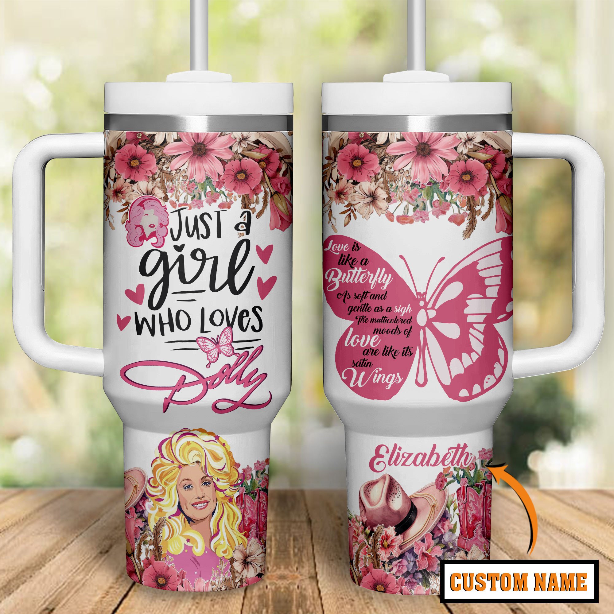 Dolly Parton Music Custom Stanley Cup 40 oz 30 oz Tumbler With Handle