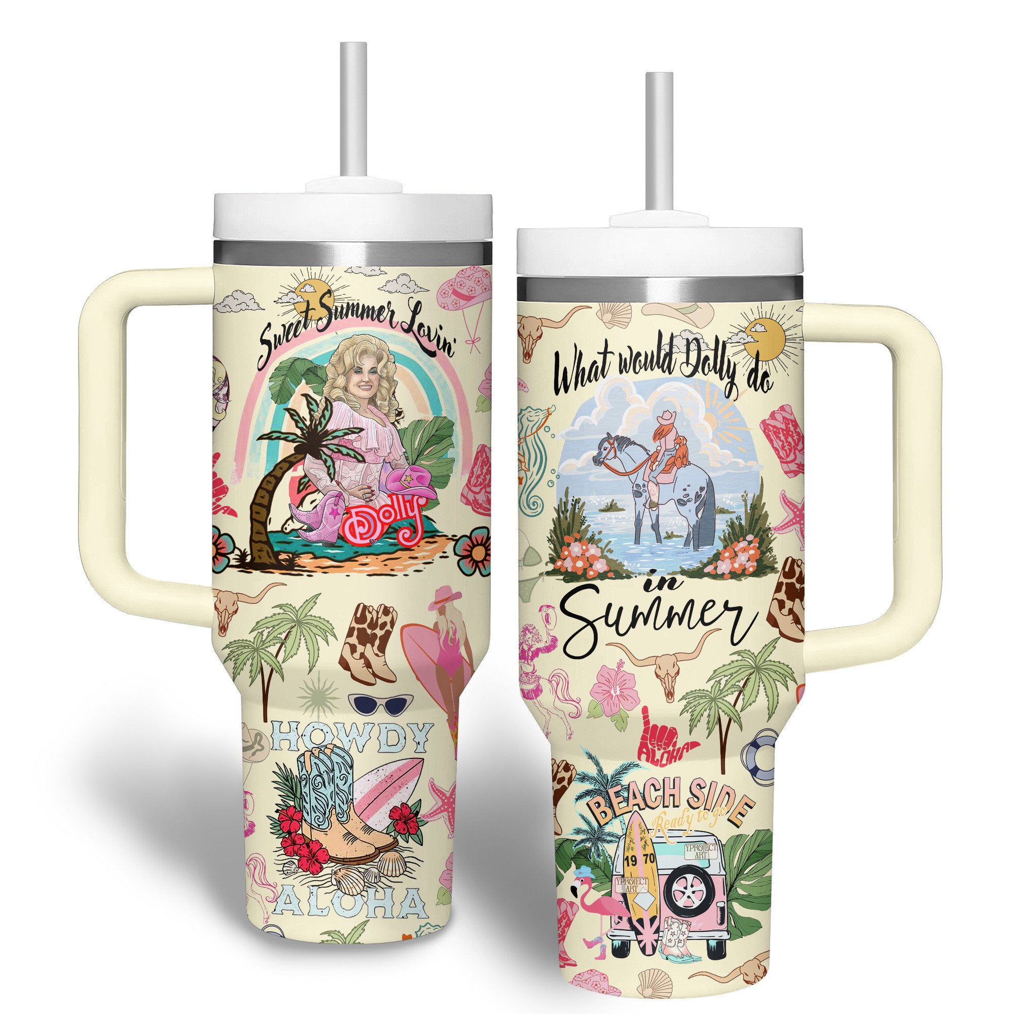 Dolly Parton Music Custom Stanley Cup 40 oz 30 oz Tumbler With Handle
