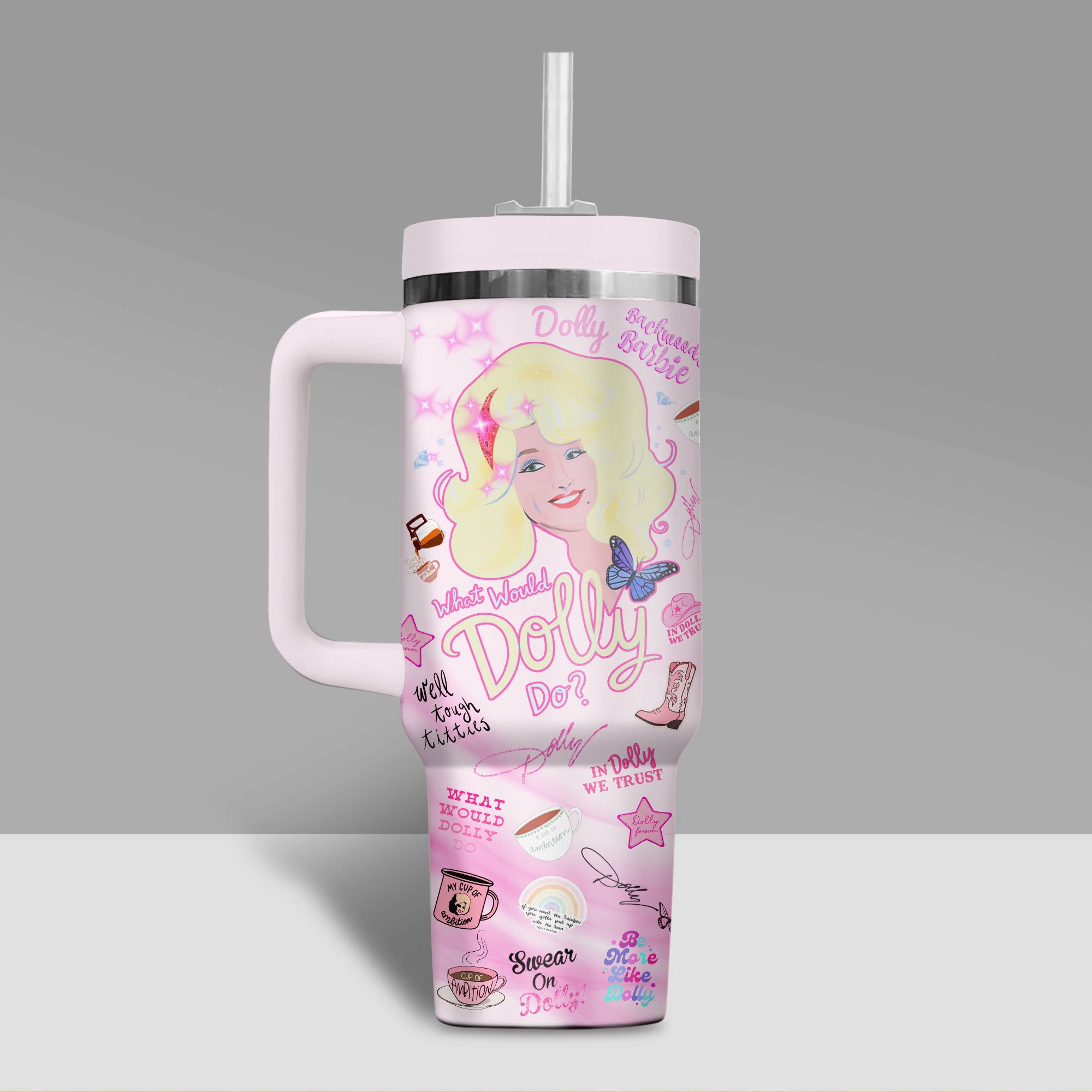 Dolly Parton Music Custom Stanley Cup 40 oz 30 oz Tumbler With Handle