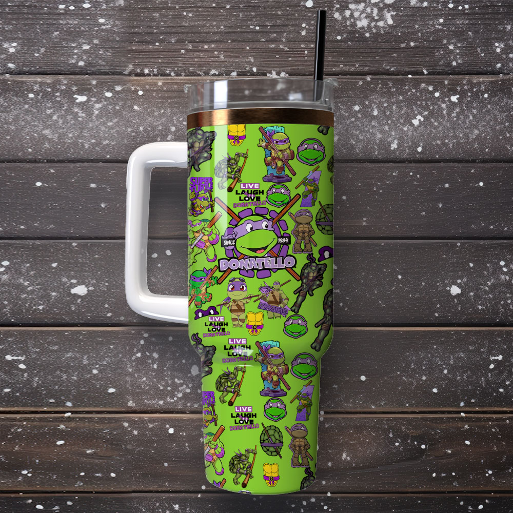 Donatello Ninja Turtles Cartoon Custom Stanley Cup 40 oz 30 oz Tumbler With Handle
