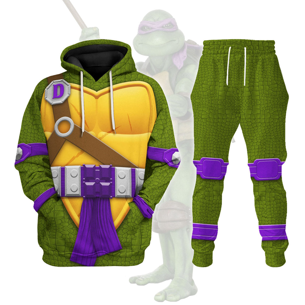 Donatello TMNT Costume Hoodie Sweatshirt T-Shirt Sweatpants - Stormmerch Exclusive