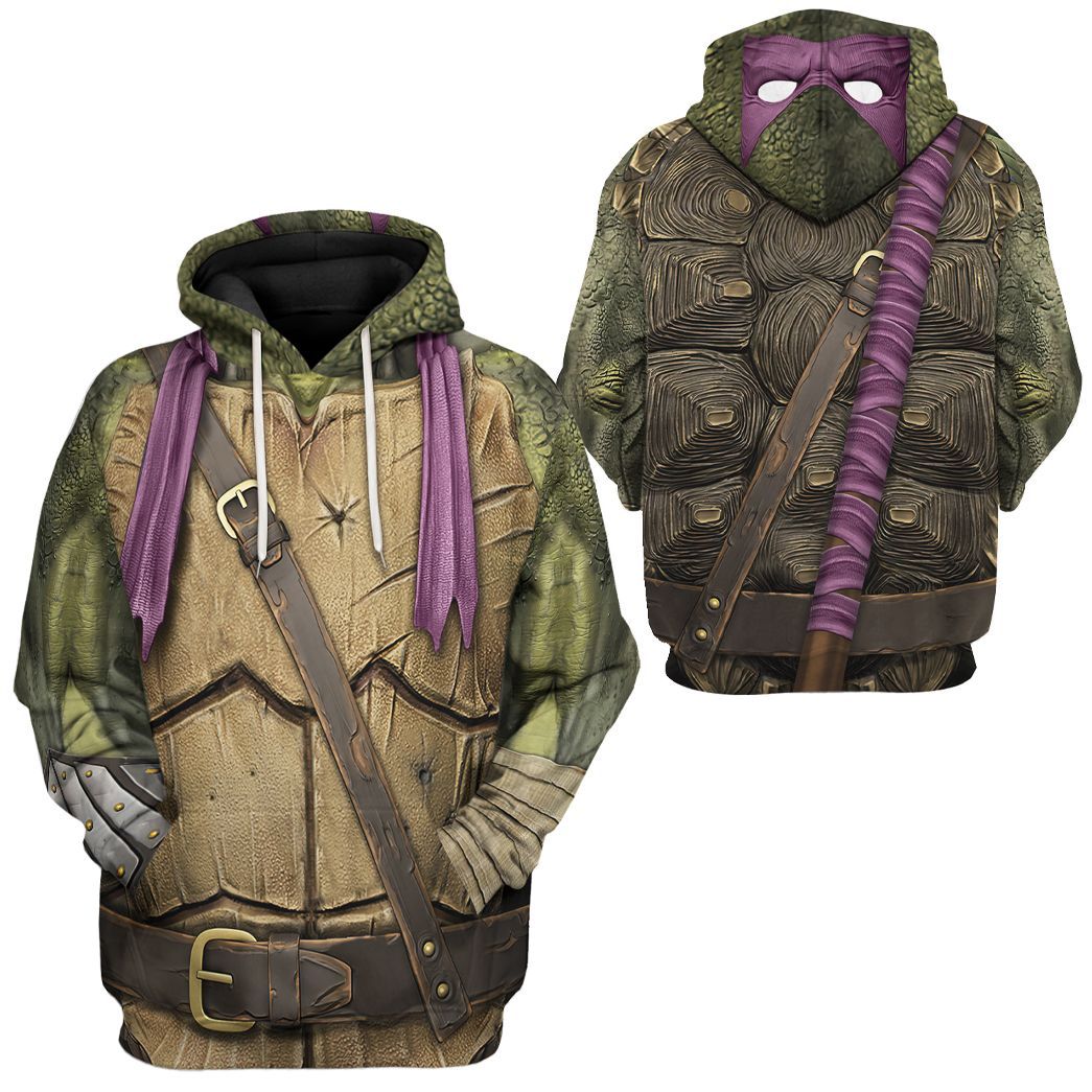 Donatello TMNT Don Donnie Purple Cosplay Costume Hoodie Sweatshirt T-Shirt Sweatpants Tracksuit - Stormmerch Exclusive