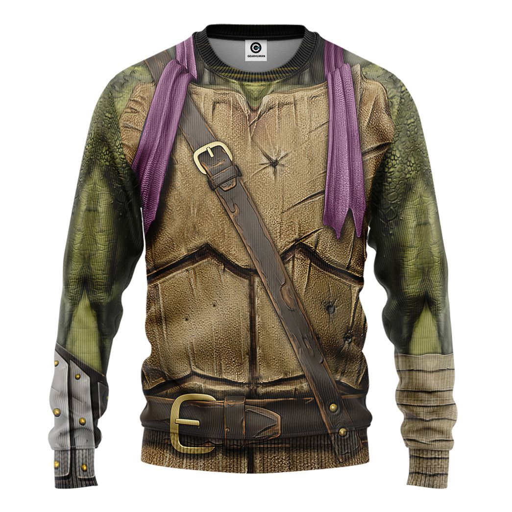 Donatello TMNT Don Donnie Purple Cosplay Costume Hoodie Sweatshirt T-Shirt Sweatpants Tracksuit - Stormmerch Exclusive