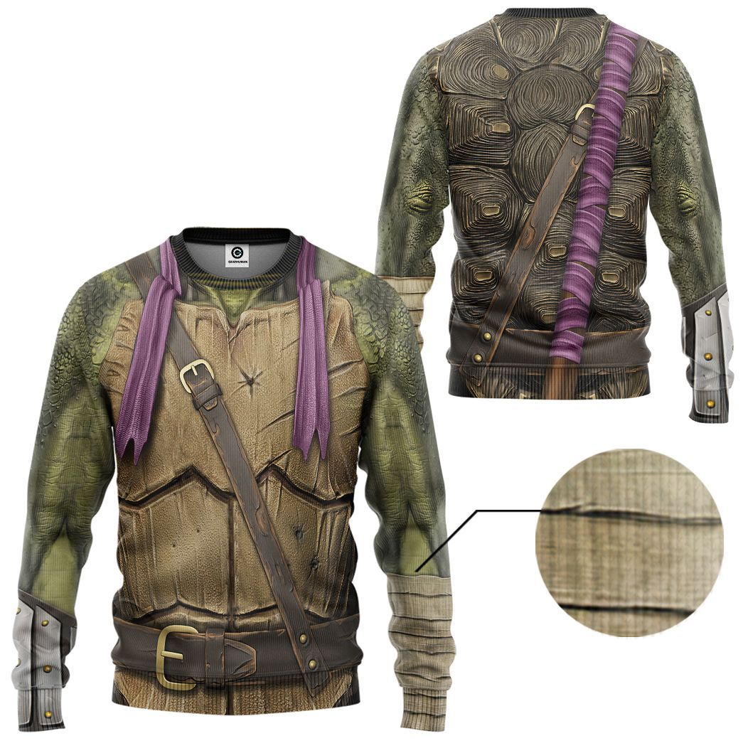 Donatello TMNT Don Donnie Purple Cosplay Costume Hoodie Sweatshirt T-Shirt Sweatpants Tracksuit - Stormmerch Exclusive