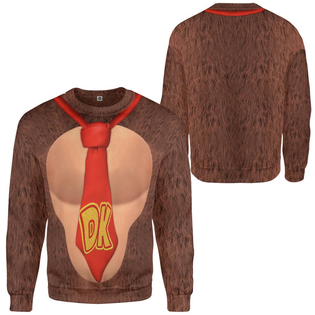 Donkey Kong Costume Hoodie Sweatshirt T-Shirt Sweatpants Tracksuit - Stormmerch Exclusive