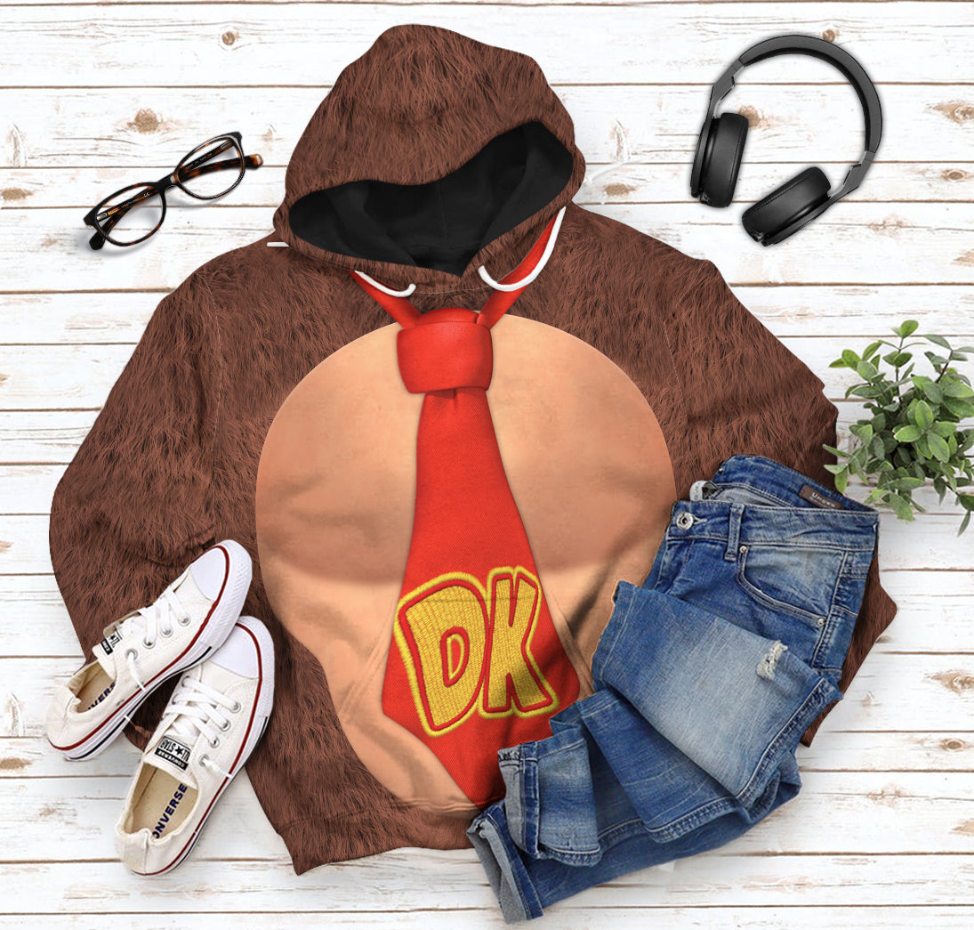 Donkey Kong Costume Hoodie Sweatshirt T-Shirt Sweatpants Tracksuit - Stormmerch Exclusive