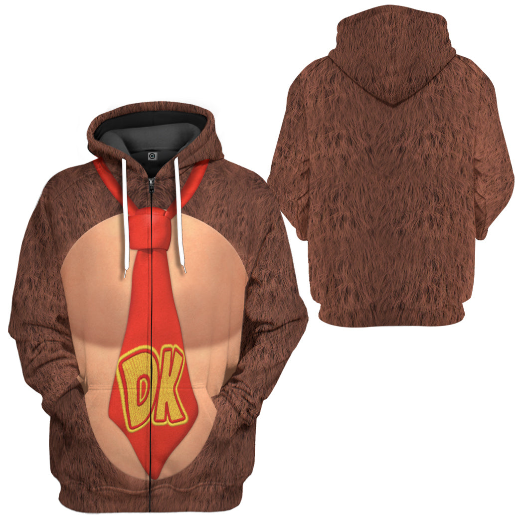 Donkey Kong Costume Hoodie Sweatshirt T-Shirt Sweatpants Tracksuit - Stormmerch Exclusive