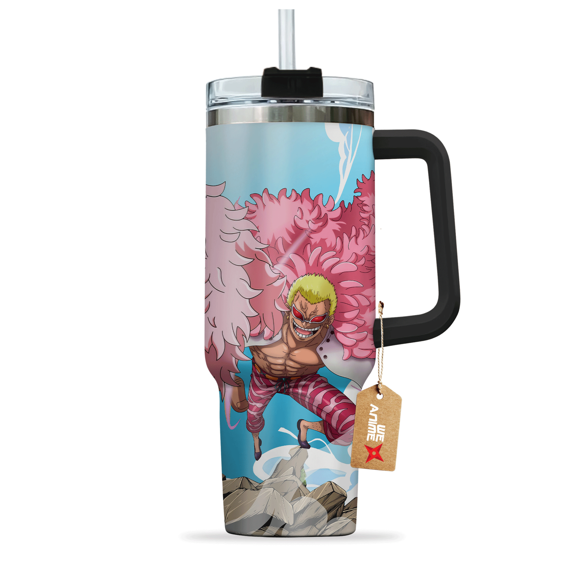 Donquixote Doflamingo One Piece Anime Custom Stanley Cup 40 oz 30 oz Tumbler With Handle