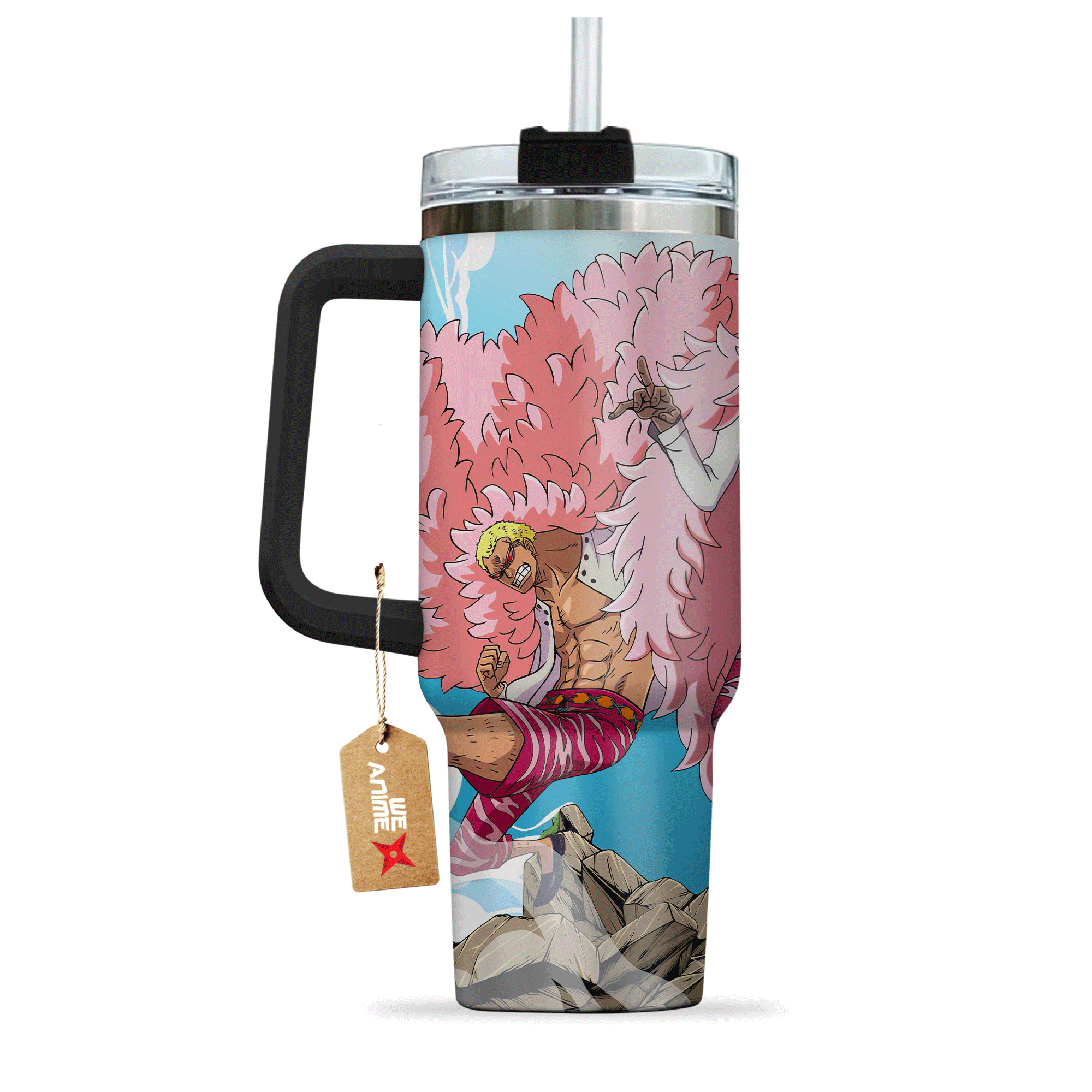 Donquixote Doflamingo One Piece Anime Custom Stanley Cup 40 oz 30 oz Tumbler With Handle