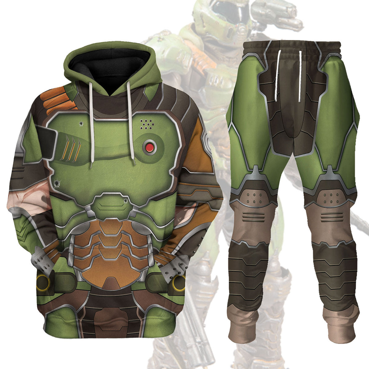 Doomguy Hoodies Sweatshirt T-shirt Hawaiian Tracksuit - Stormmerch Exclusive